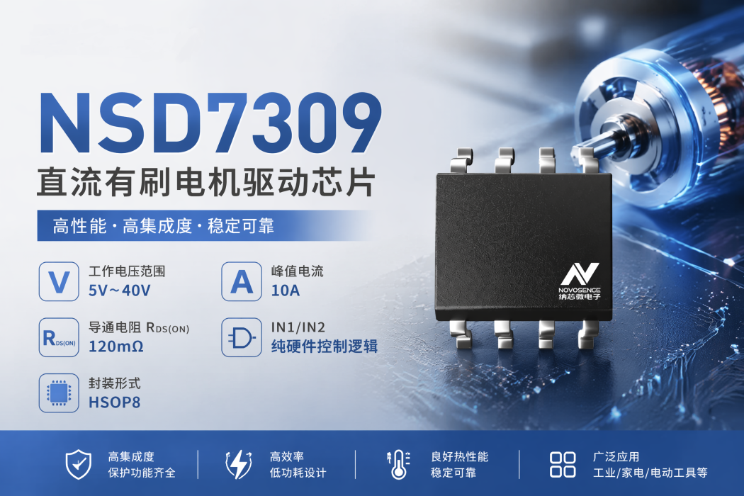 纳芯微新品NSD7309直流有刷驱动：10A输出，填补紧凑型设备大电流空白-TRINAMIC代理商 步进电机驱动 驱动IC 深圳市智联微电子有限公司