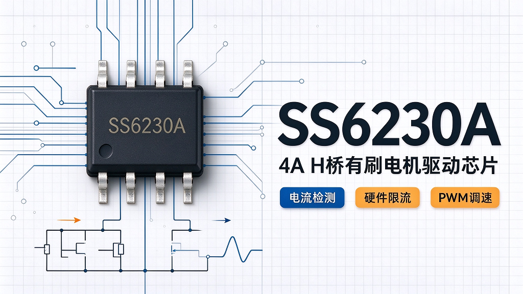 国产电机驱动新选择｜SS6230A，集成电流检测30V/4A H桥驱动芯片-TRINAMIC代理商 步进电机驱动 驱动IC 深圳市智联微电子有限公司